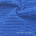 Elegant Windproof Plaid Blue Polar Fleece Winter Fabric